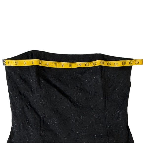 Vintage Jessica McClintock Black Maxi Dress Y2K Strapless Holiday NYE SZ 12 - Picture 13 of 15